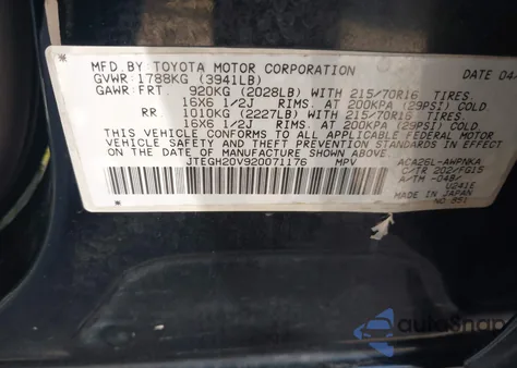 2002 Toyota Rav4 from USA, damaged, VIN JTEGH20V920071176